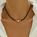 Bohemian Vintage Irregular-shaped Faux Pearl Necklace For Women