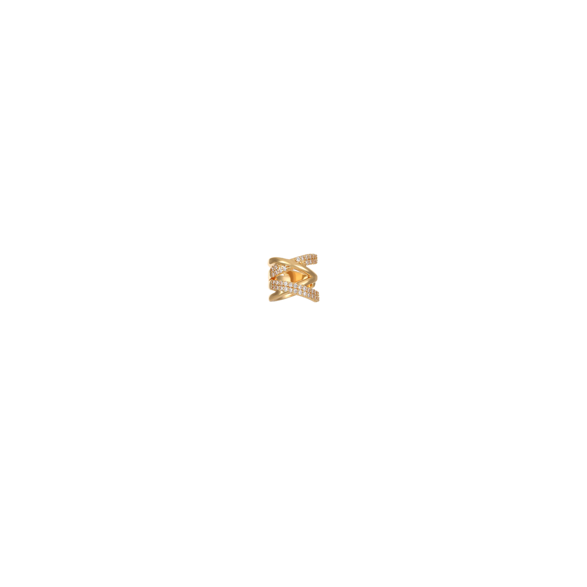 European And American Fashion Double-layer X-cross Ear Cuff