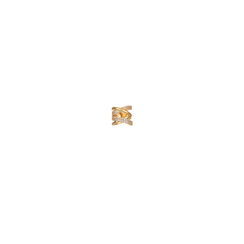 European And American Fashion Double-layer X-cross Ear Cuff
