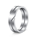 Women's 4mm Wide Cast Titanium Steel Ring