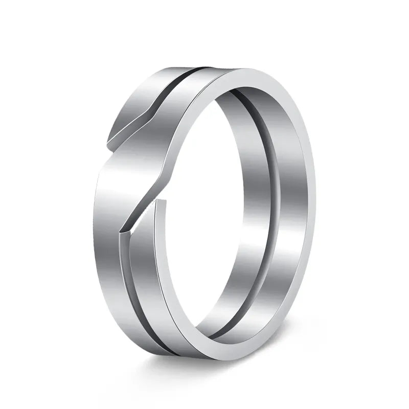 Women's 4mm Wide Cast Titanium Steel Ring